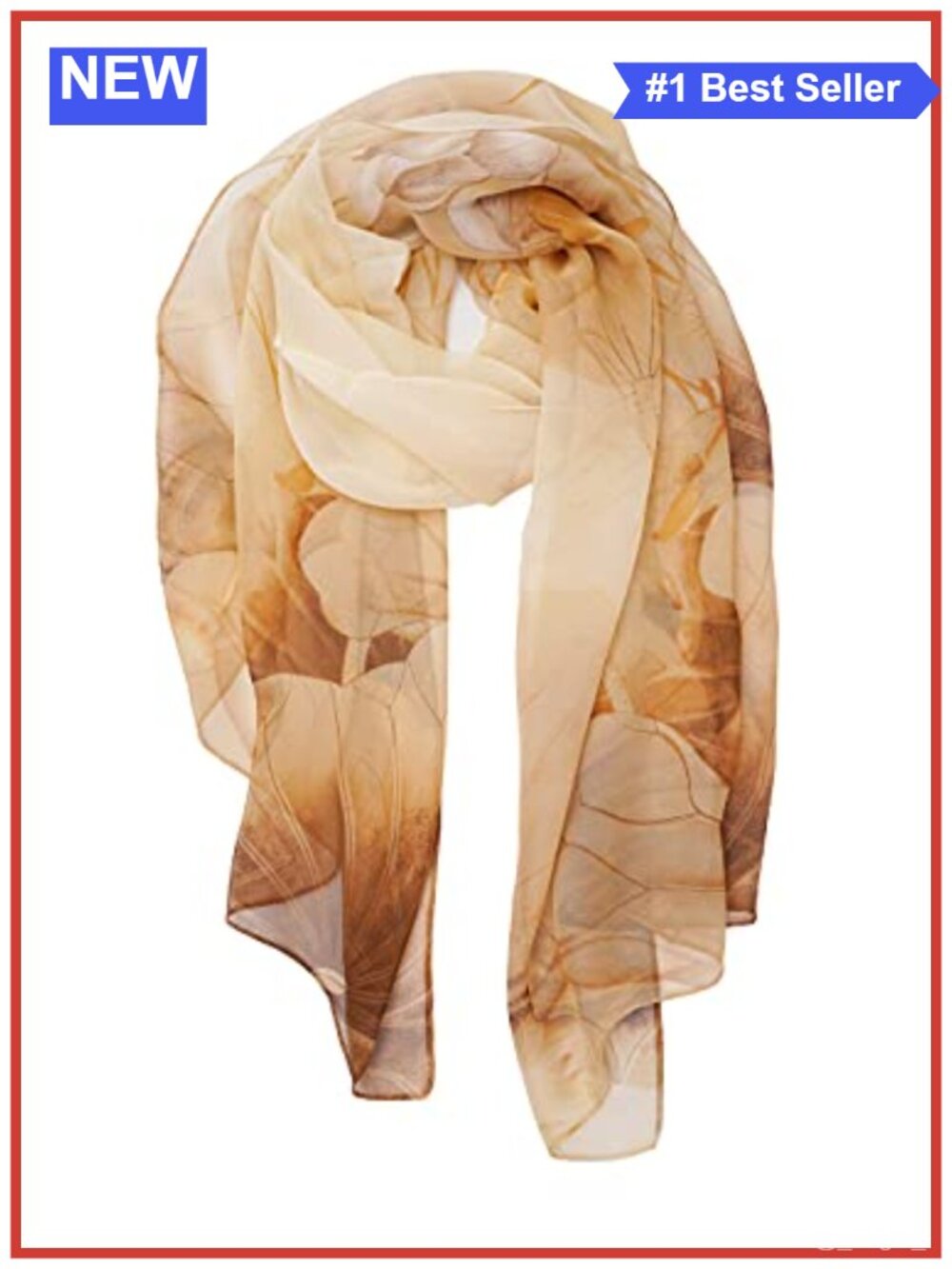 Oversized Lightweight Voile Shawl Scarf Floral Print Wrap